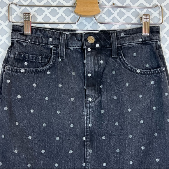 EUC Current/Elliott Polka Dot Denim Mini Skirt - Picture 3 of 12